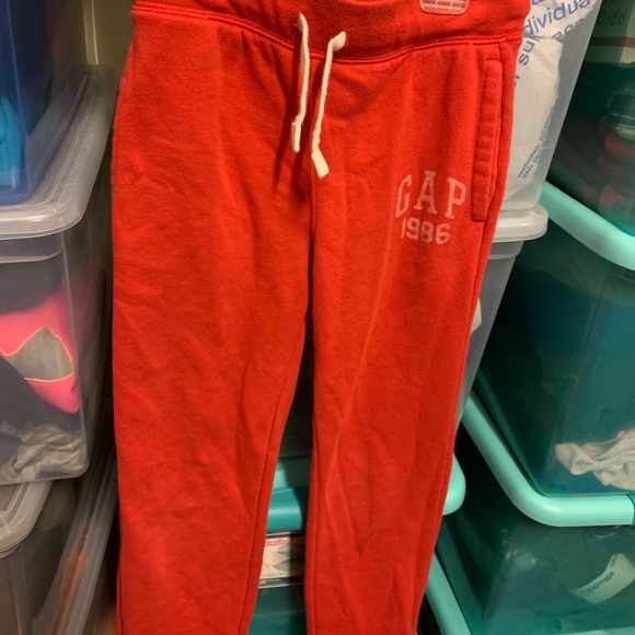 Gap Fleece Pants Sweatpants Red Boys M8 